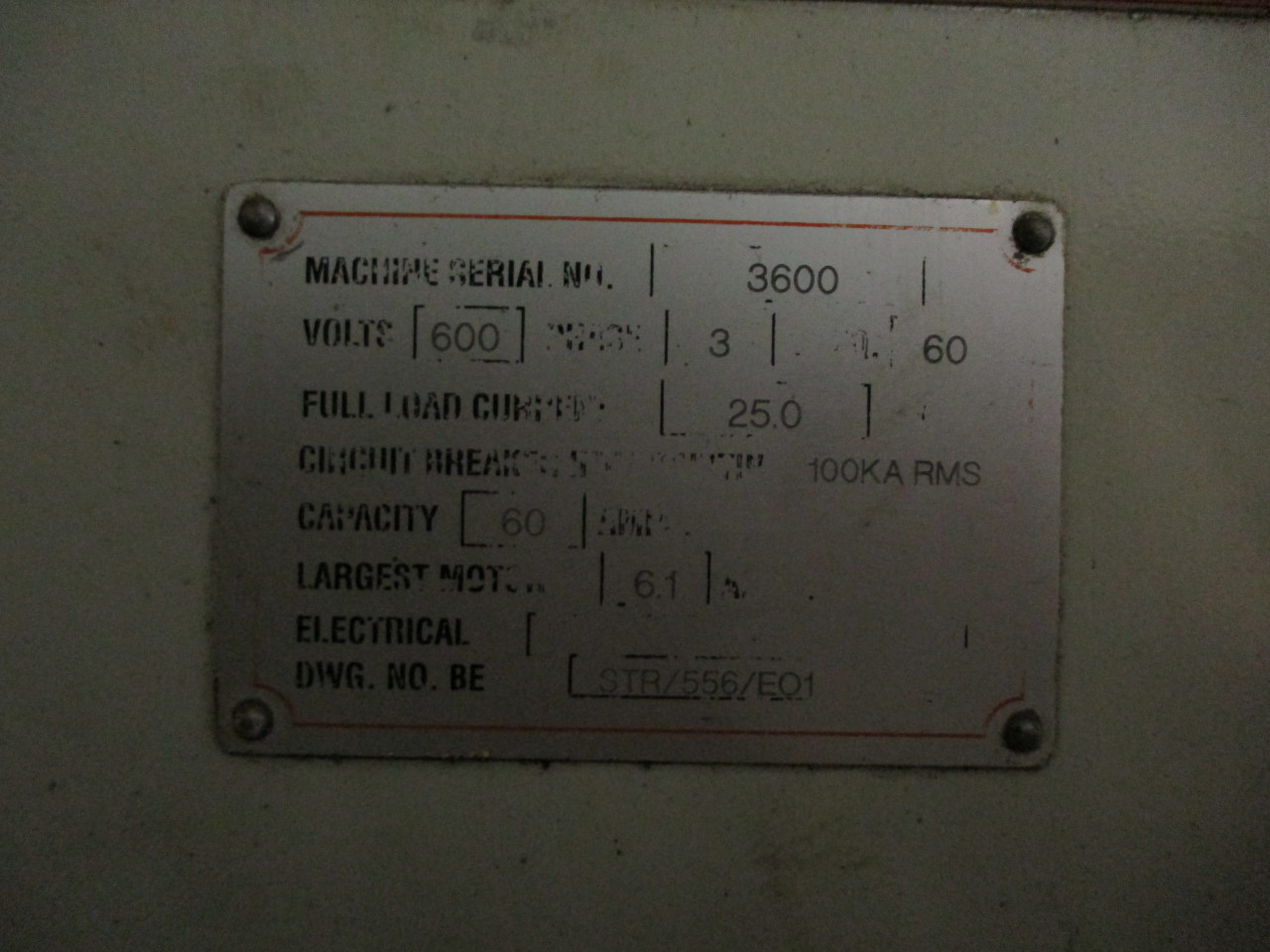 2001 BALANCE ENGINEERING STR-556-ED1 VERTICAL STATIC ROTATING BALANCER ...