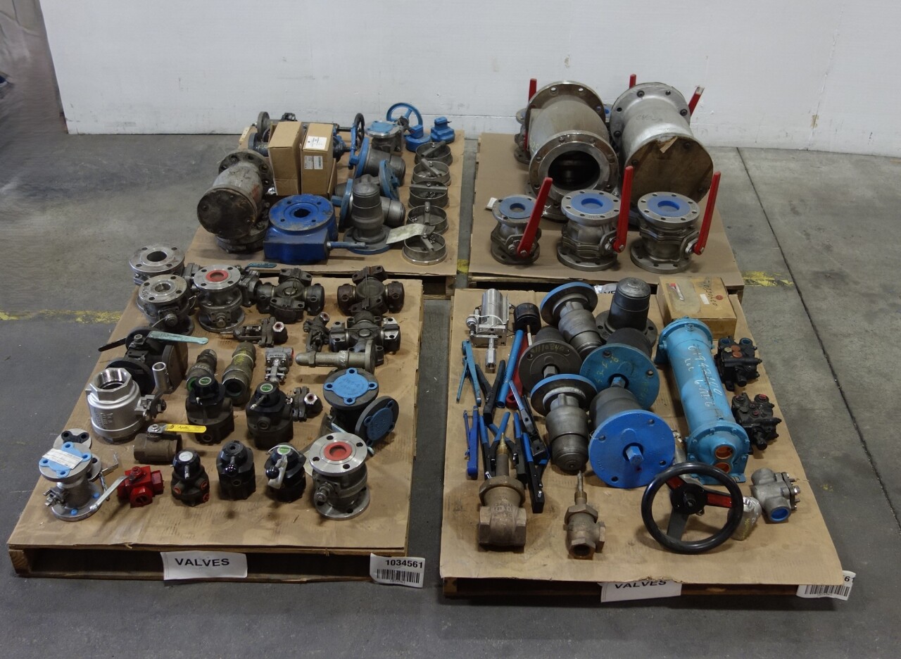 4 PALLETS OF ASSORTED VALVES AND ACCESSORIES