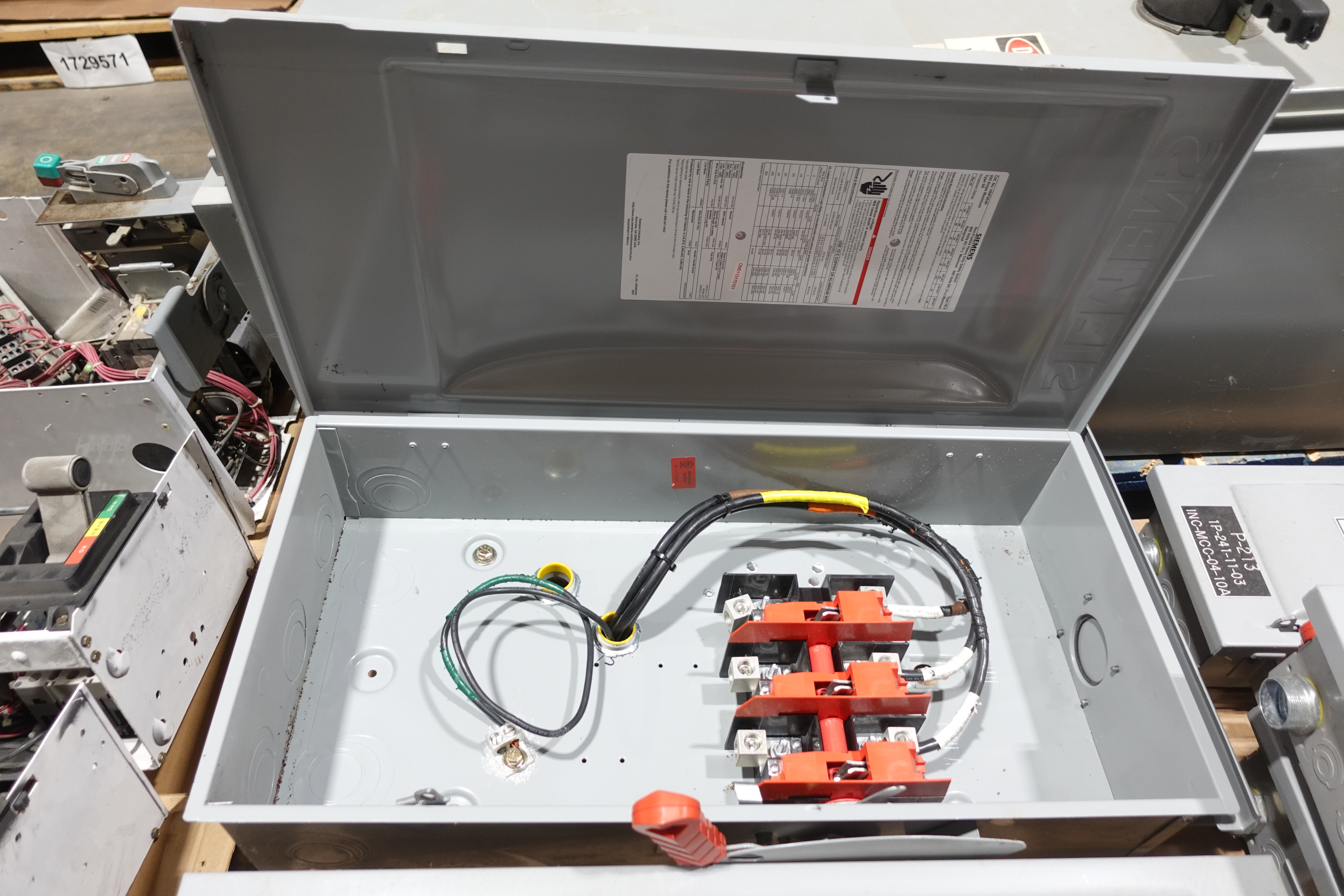 3 PALLETS OF ASSORTED ELECTRICAL CONTROLS, MCC BUCKETS, AND DISCONNECTS ...