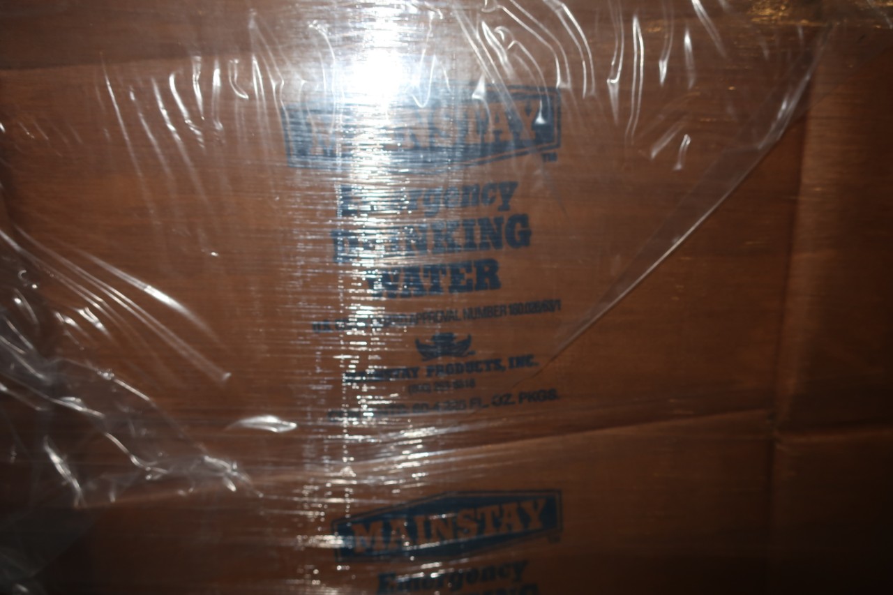 1 PALLET OF MAINSTAY EMERGENCY DRINKING WATER
