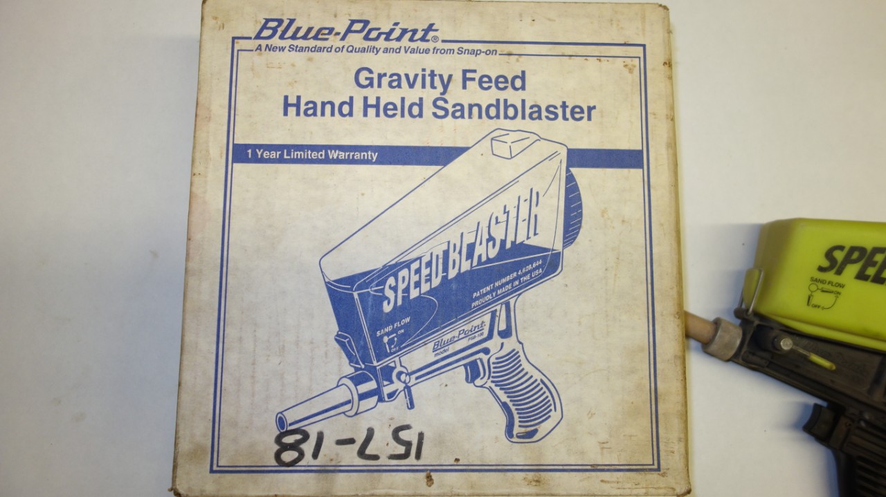 BLUE POINT PSB-100 GRAVITY FEED HAND HELD SANDBLASTER For Sale | Aucto