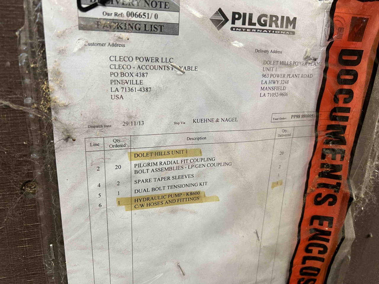 Pilgrim hydraulic dual bolt tensioning kit