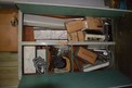 CABINET WITH HONEYWELL PRINTER PARTS, PANASONIC CONTROLS, LXE BATTERY ANALYZER (NOVA SCOTIA)