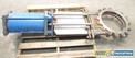 TRUELINE 16 IN PNEUMATIC STAINLESS FLANGED KNIFE GATE VALVE (OHIO)