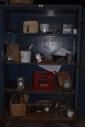 STRONG HOLD STEEL CABINET WITH CONTENTS - RELIANCE AC DRIVE, US MOTORS GEAR REDUCERS, STAINLESS VALVES/FITTINGS