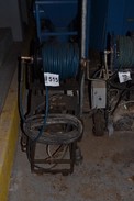 COMET FWS3550 WATER PLUNGER PUMP, 5HP AC MOTOR, CART, HOSE REEL