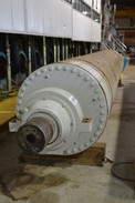 CERAMIC ROLL PRESS SECTION STAINLESS SHELL, GRANITE COATING 29FT #339 PAPER MACHINE ROLL