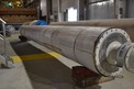 WIRE RETURN ROLL STAINLESS SHELL, COMPOSITE COVER 29FT PAPER MACHINE ROLL