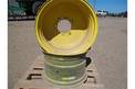 Lot 181 : \'11 1 PAIR 18X28 JOHN DEERE COMBINE RWA RIMS 8 HOLE( There is a 6% Sales Tax on this item)
