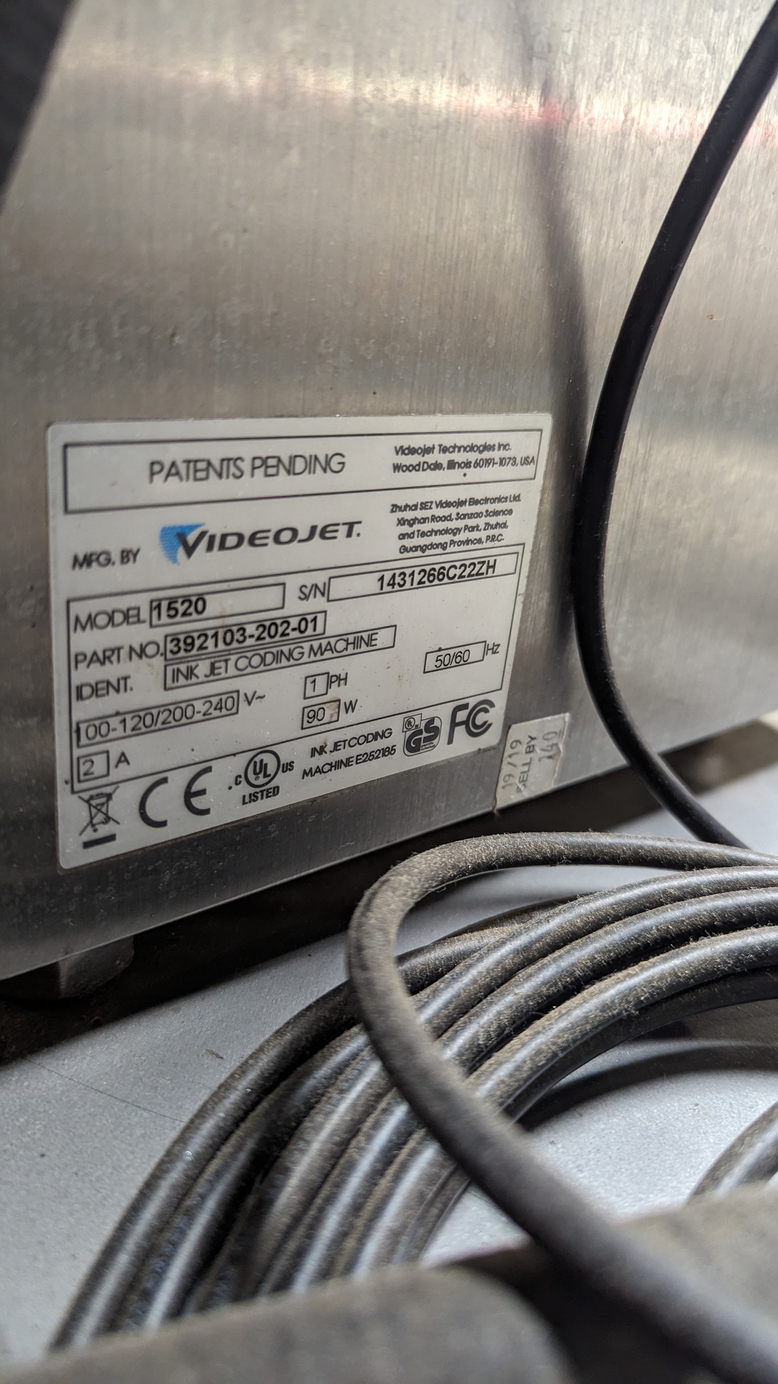 VIDEOJET DATAFLEX 6530 INKJET CODING MACHINE