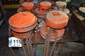 2 X CM 2 TON CHAIN FALL HOISTS