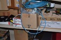 CABINET WITH SPARE CONTROL BOARDS, COOLING FANS