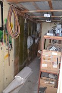 CONTENTS OF ROOM - BTG MEK-2200 TRANSMITTER, PCB BOARDS, SPARE PARTS