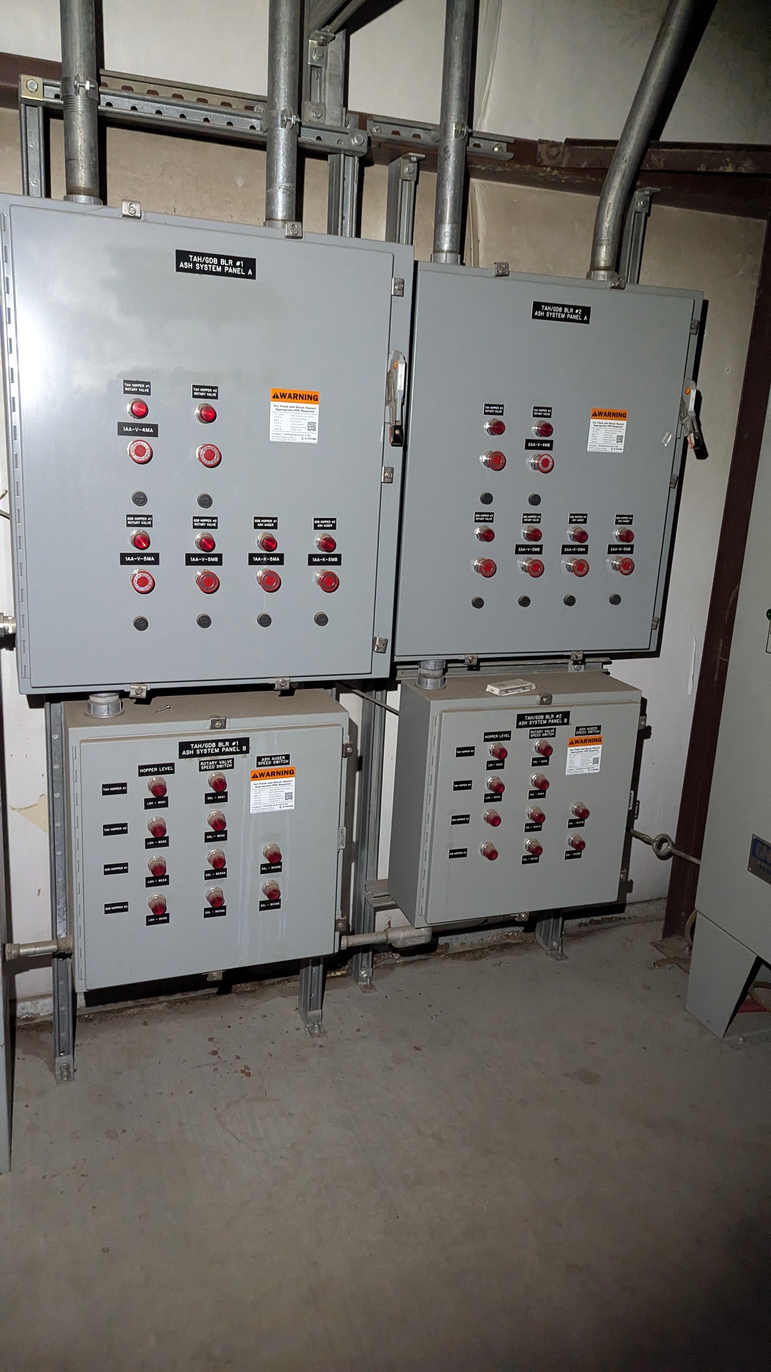 ELECTRICAL ROOM CONTAINING MOTOR CONTROL CENTERS, PANELS, TRANSFORMERS ...
