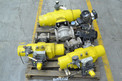 1 PALLET OF ASSORTED STAINLESS PLUG VALVES, 2 IN & 3 IN, XOMOX, TUFLINE, HYTORK