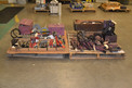 2 PALLETS OF ASSORTED TOOLS, GRINDER, RESCUE HOIST
