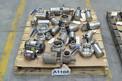 1 PALLET OF ASSORTED STAINLESS SANITARY BUTTERFLY VALVES, ALFA LAVAL, TRI CLOVER, CANDIGRA