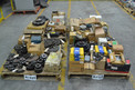 4 PALLETS OF ASSORTED POWER TRANSMISSIONS, COUPLINGS, ROLLER CHAINS, MARTIN, FALK, TSUBAKI, DODGE