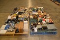 4 PALLETS OF ASSORTED ELECTRICAL EQUIPMENT, CIRCUIT BOARDS, PLCS, SENSORS, RELAYS, MODULES, RELIANCE ALLEN BRALDEY SQUARE D ETC
