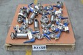 1 PALLET OF ASSORTED STAINLESS SANITARY BUTTERFLY VALVES, ALFA-LAVAL, TRI-CLOVER