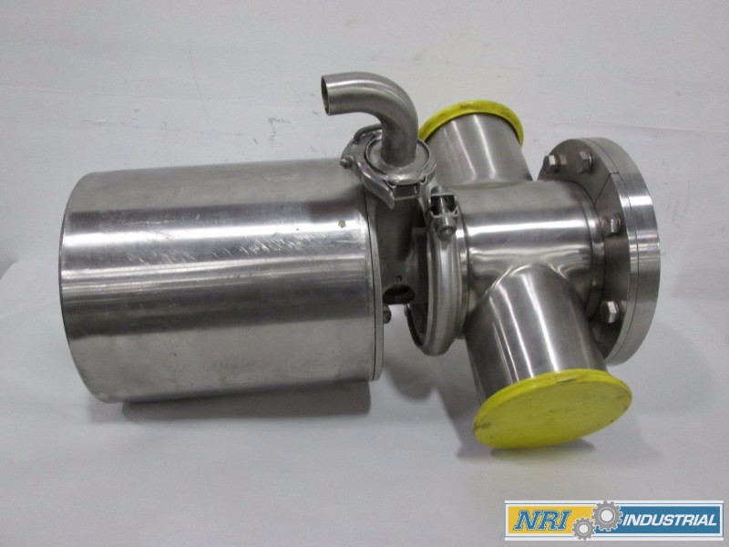 NEW G&H SANITARY STAINLESS 4IN DIVERGING VALVE