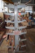 STEEL RACK 110 X 78 X 29 WITH ASSORTED STEEL PIPE RODS