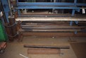 STEEL RACK 229 X 55 X 32 WITH ASSORTED STEEL PIPE RODS