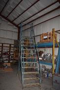 12 STEP STEEL ROLLING LADDER