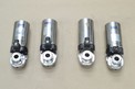 LOT OF 4 ASSORTED STAINLESS SANITARY ACTUATOR TRI-CLAMP BUTTERFLY VALVES 1 IN, TRI CLOVER, G & H