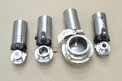 LOT OF 4 ASSORTED STAINLESS SANITARY TRI-CLAMP BUTTERFLY VALVES 1 IN TO 4 IN, TRI CLOVER, G & H