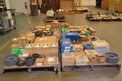4 PALLETS OF ASSORTED POWER TRANS - SHEAVES PULLEYS COUPLINGS BUSHINGS - FALK MARTIN KOP-FLEX