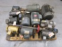 1 PALLET OF ASSORTED AC / DC MOTORS, SEW, BALDOR, MARATHON, 0.5 HP TO 12 HP