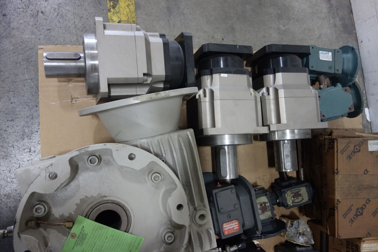 2 PALLETS OF ASSORTED GEAR REDUCERS PARTS AND ACCESSORIES