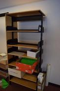 LOT OF DOUBLE SIDED LIBRARY BOOK SHELF