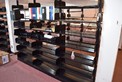 LOT OF DOUBLE SIDED LIBRARY BOOK SHELF