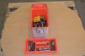 LOT OF ASSORTED HAND REAMERS WITH TOOLBOX