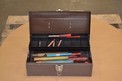 LOT OF ASSORTED HAND REAMERS WITH TOOLBOX