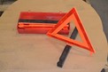 LOT OF 3 COLLAPSIBLE WARNING TRIANGLES WITH BOX