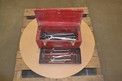 LOT OF ASSORTED STANDARD END WRENCHES WITH TOOLBOX