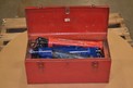 LOT OF ASSORTED CAULK GUNS WITH TOOLBOX