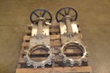 LOT OF 2 FNW 12IN STAINLESS KNIFE GATE VALVES