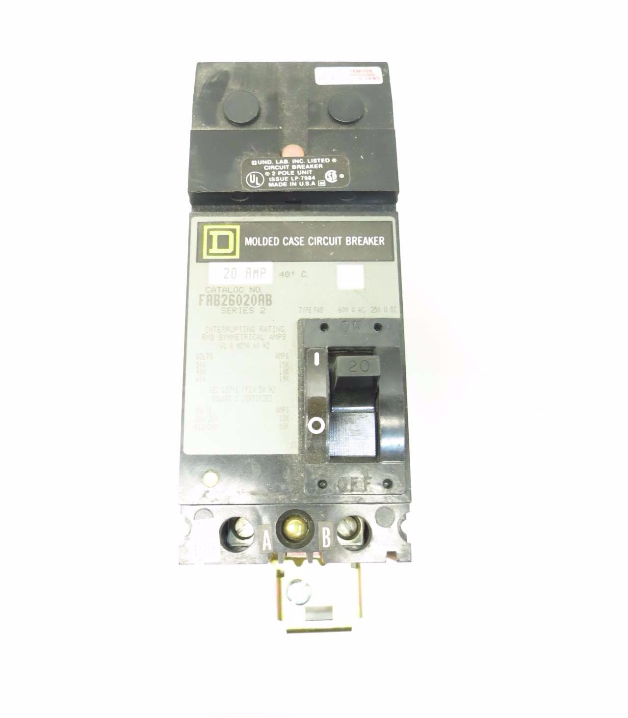 NEW SQUARE D 20 A CIRCUIT BREAKER