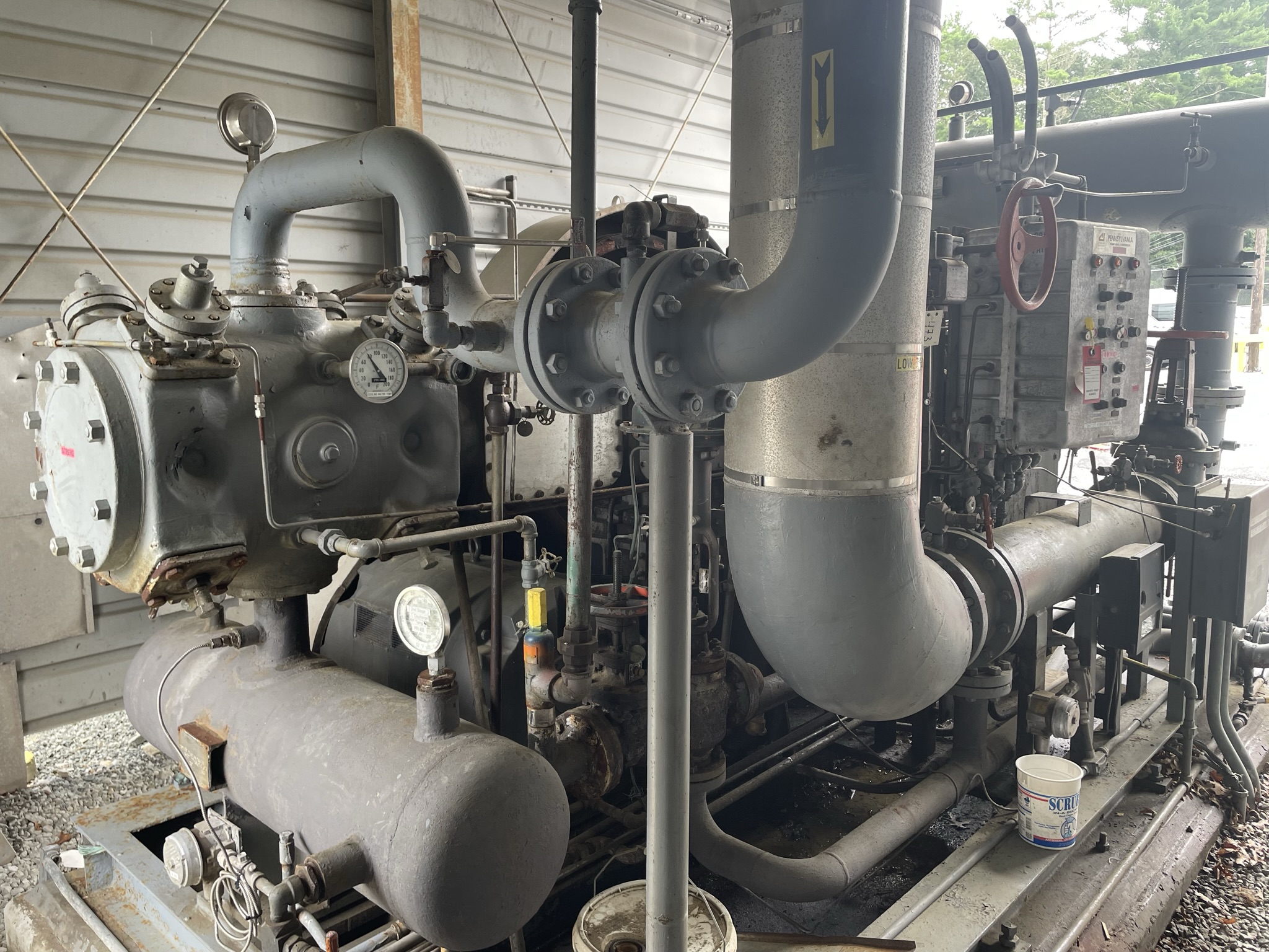 QTY 2 1970 AirXChangers Inc BoilOff Gas Compressors and FinFan Cooler