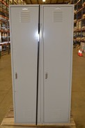 SET OF 2 FULL HEIGHT METAL LYON LOCKERS