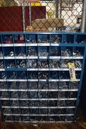 STEEL PIGEON HOLE SHELF WITH CONTENTS