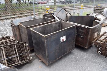 LOT OF 7 STEEL BINS