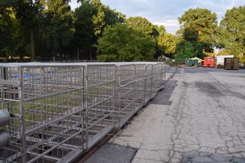 LOT OF 8 HERR & SACCO STEEL CAGE BINS