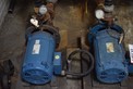 2 X INGERSOLL RAND H2 2 X 1.5 X 8 B IRON CENTRIFUGAL PUMPS WITH WEG 10 HP DC MOTOR