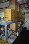 CONTENTS OF SHELVES - PLASTIC CUPS, SERVIETTES