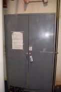 CABINET WITH CONTENTS - MOP HEADS AND GLOVES